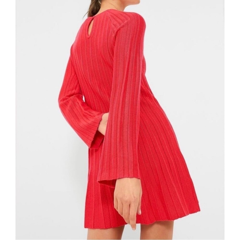 NEW Tuckernuck Adi Knit Bell Sleeve Dress Women’s XL Red Pomander Place Designer - Picture 4 of 13
